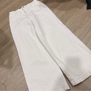Madewell Cream Denim Pants